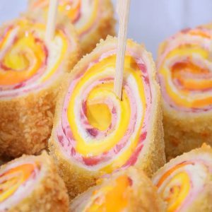 آموزش 10 مدل فینگر فود برای مهمانی-رول ژامبون سوخاری-آموزش فینگرفود پرطرفدار